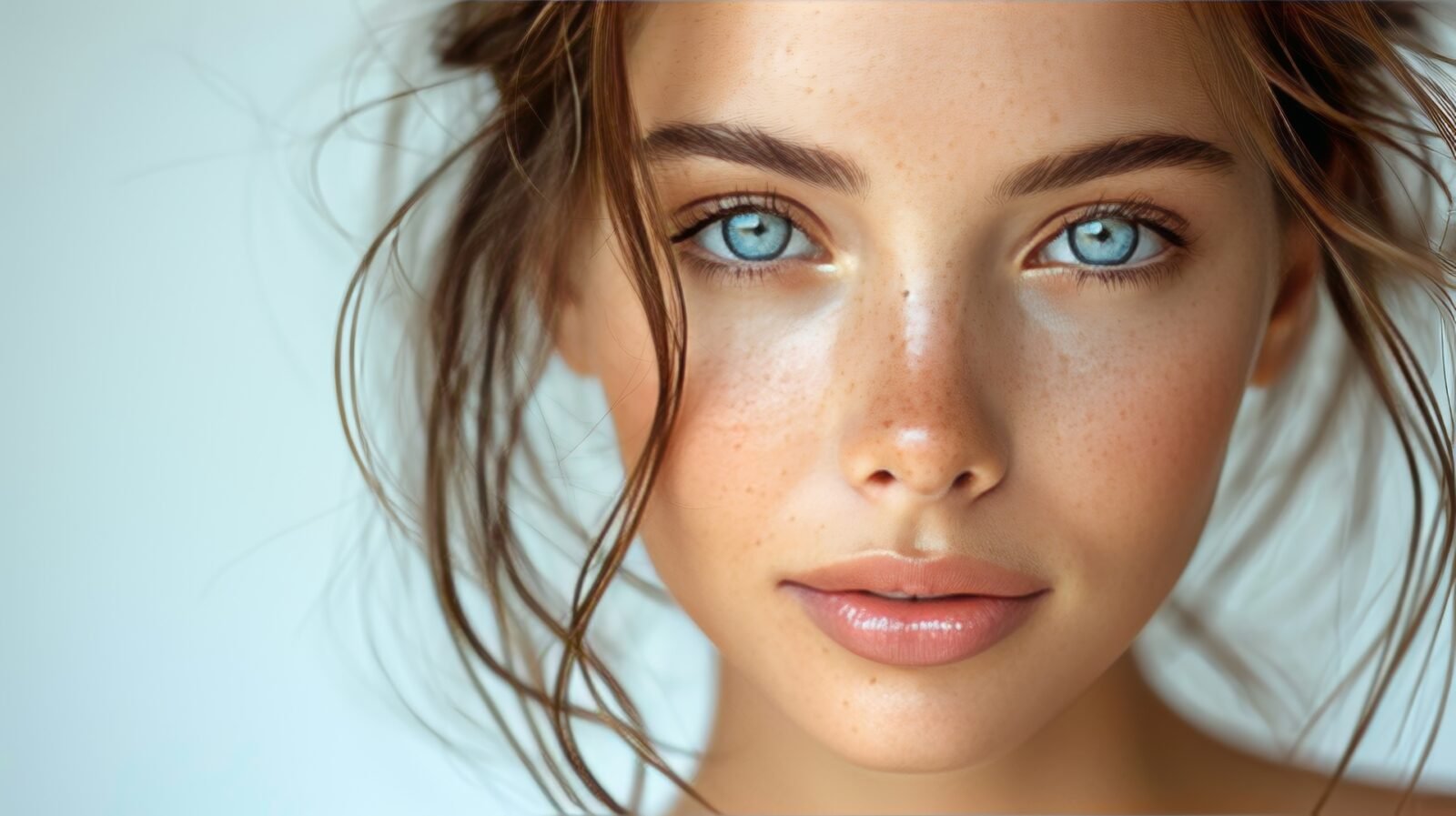 Postbiotics in skincare concept with fermented bioactives like peptides, enzymes, and bacterial lysates strengthening skin barrier and immunity.