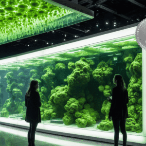 AlgaeTech Porphyridium cosmetic active hair model image showcasing hydration and microalgae benefits