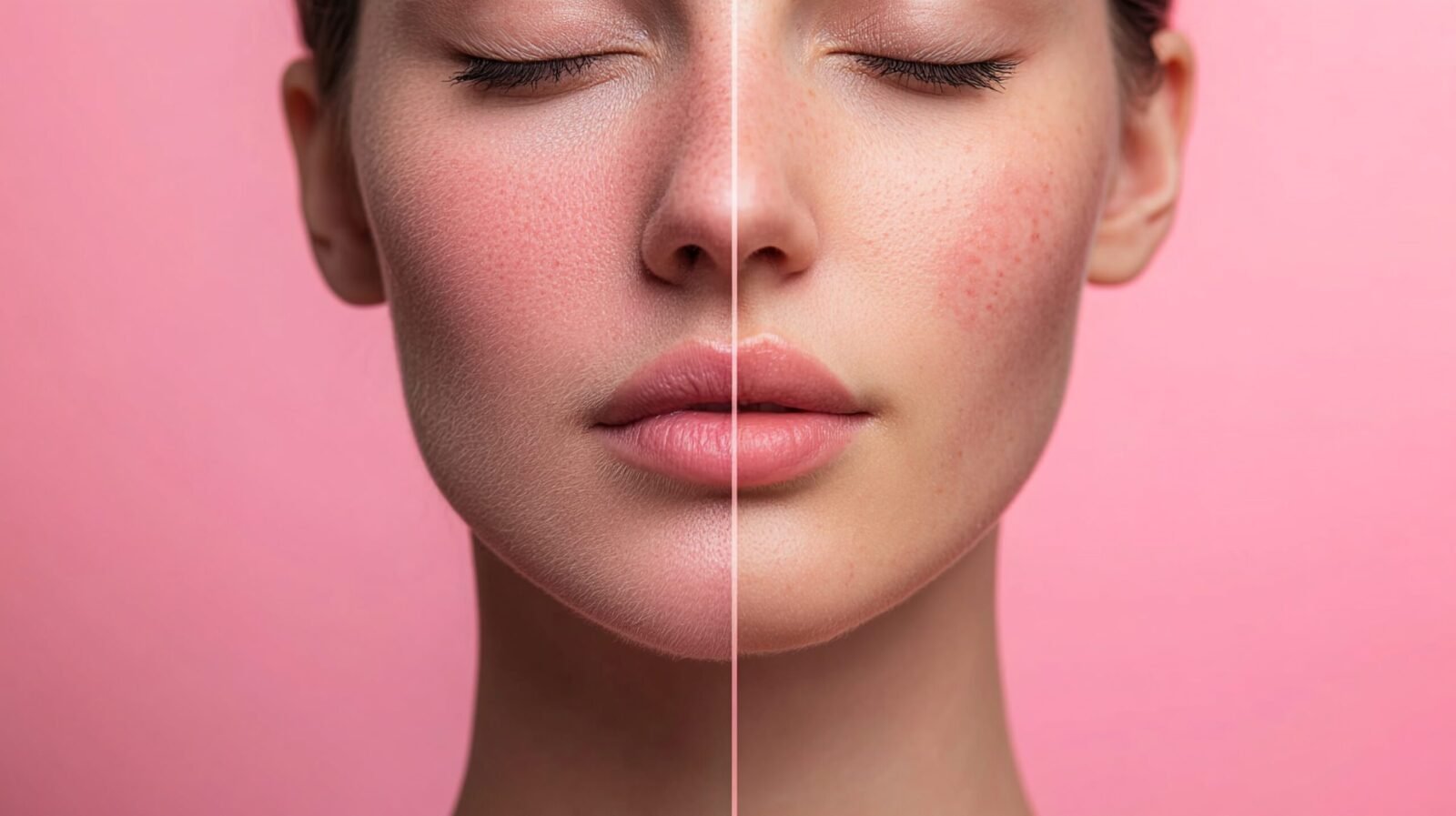 Centella asiatica (Cica) leaves with water droplets, soothing care for rosacea-prone skin