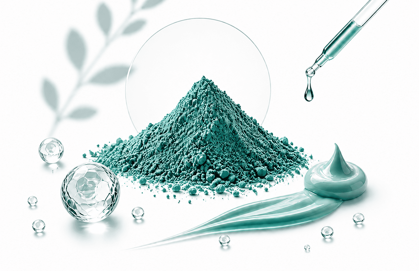 Blue Green Algae Powder With Spoon On Dark Background
