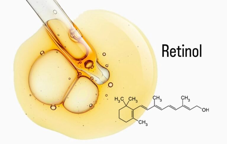 Cosmetic chemist formulating retinol and retinal serum under new EU 0.3% limit regulation using encapsulation and antioxidant stabilization systems