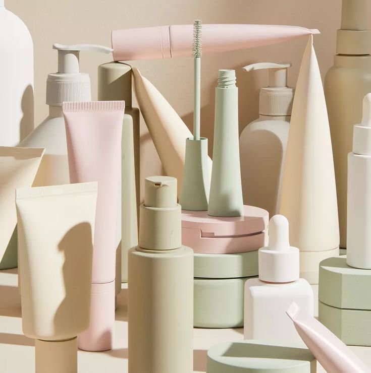 Cosmetic chemist analyzing biodegradable encapsulation materials under the EU microplastics restriction 2025 for sustainable cosmetic formulations