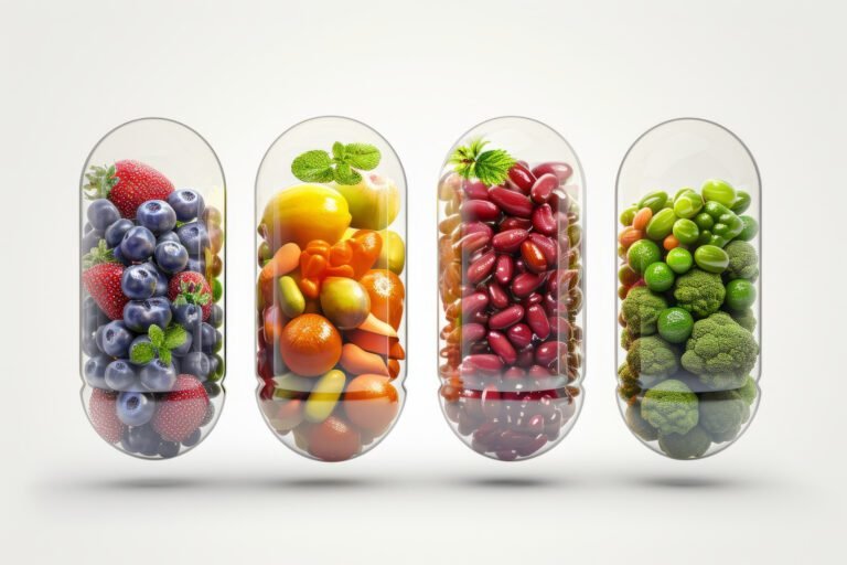 Diagram comparing nanoemulsion droplets and liposomal bilayer vesicles in supplement delivery systems.