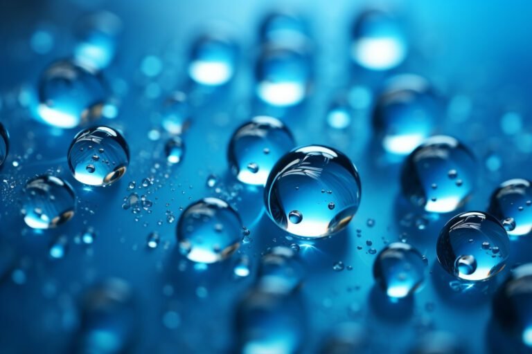 Diagram showing nanoemulsion droplets dispersing fat-soluble nutrients in water for improved absorption.