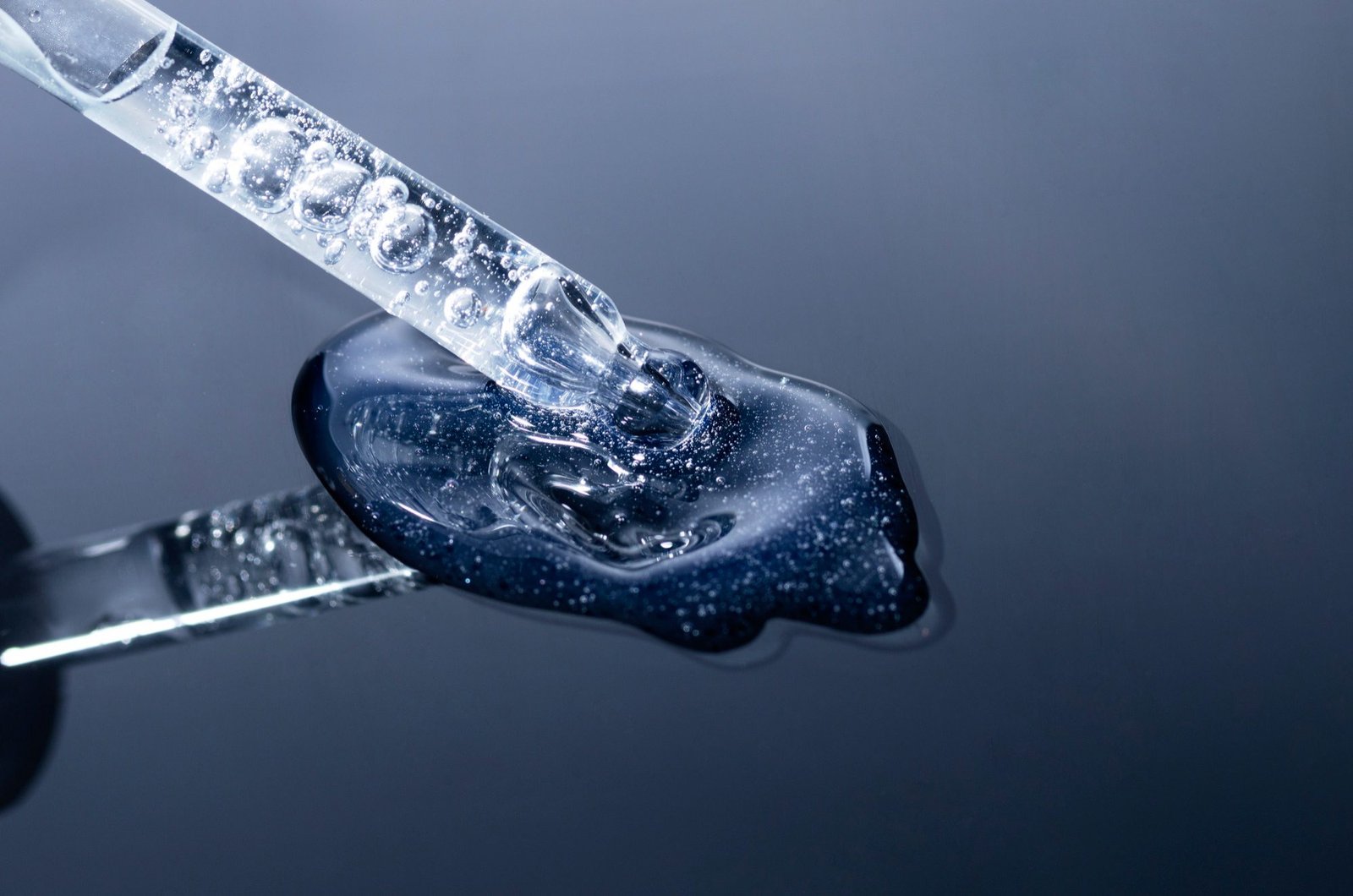 Acetyl Hexapeptide-8 peptide serum with molecular structure visualization for advanced cosmetic skincare formulation