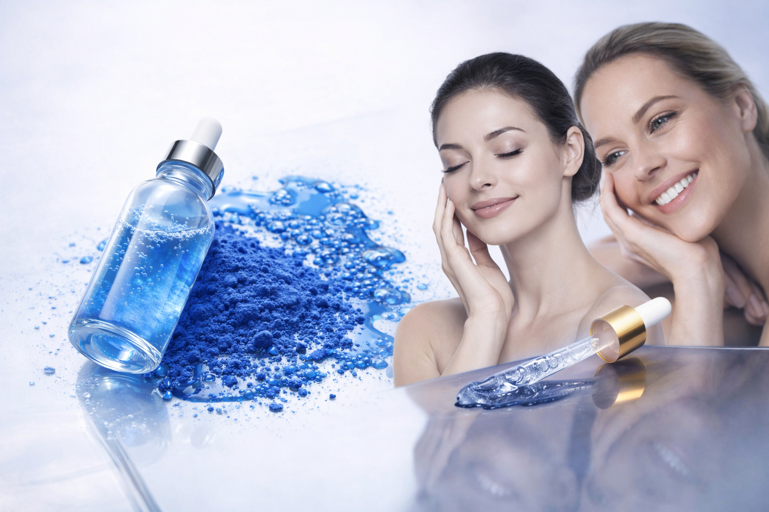 Copper Tripeptide-1 GHK-Cu peptide serum for skin regeneration and anti-aging cosmetic formulation