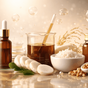 Saccharomyces ferment lysate filtrate supporting skin texture elasticity and conditioning