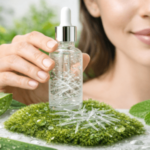 Vegan spicule rod cosmetic ingredient for skin penetration in advanced skincare formulations