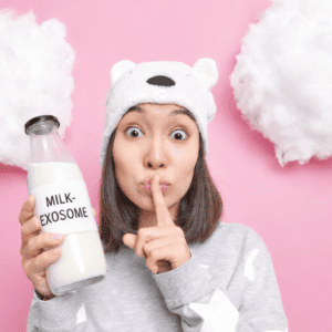 Milk exosome cosmetic ingredient for skin repair conditioning and advanced delivery systems